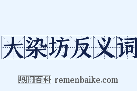 大染坊反义词是什么意思的图片